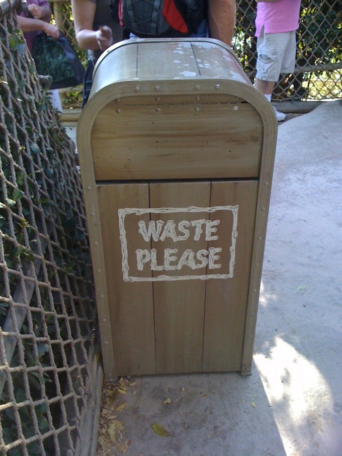 Please waste, won't you?