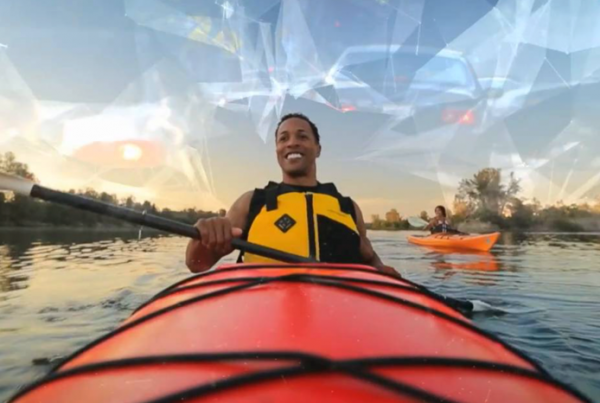 Man in canoe
