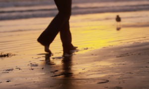 Footsteps on the beach
