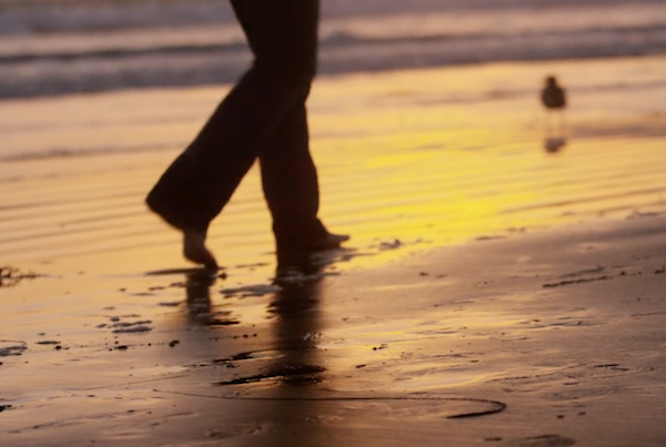 Footsteps on the beach