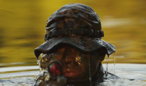 Man in swamp