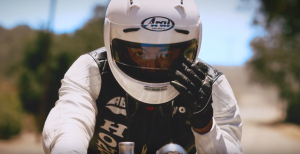 Man on motorcycle