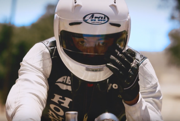 Man on motorcycle