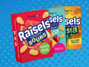 Raisels golden raisin boxes