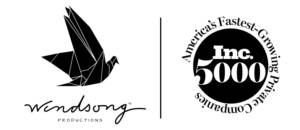 Windsong Productions logo and Inc 5000 logo